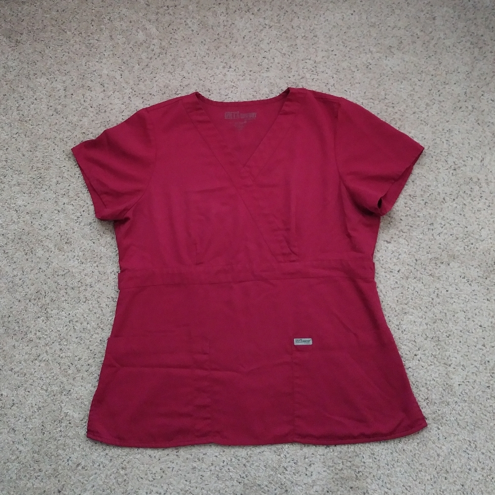 Grey's Anatomy Burgundy Scrub Top